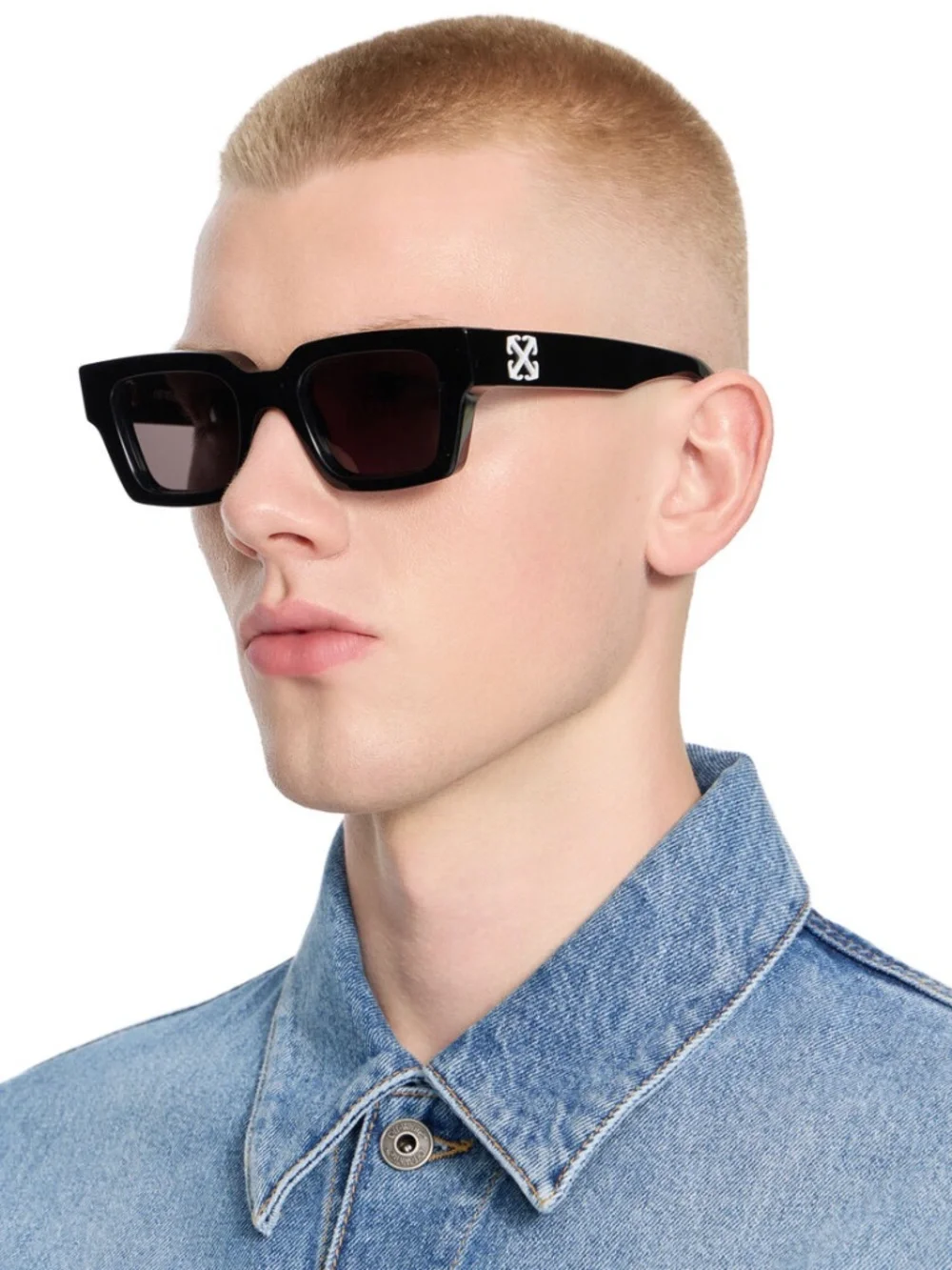 New OFF WHITE VIRGIL OEI008 1007 Black Frame w/ Grey Lens (OERI008C99PLA0011007)